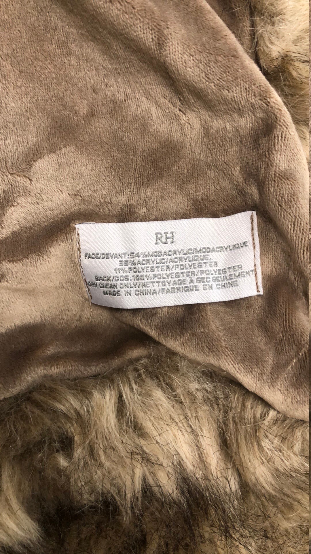 Luxe Restoration Hardware Faux Wolf Fur Queen Sized Blanket & Etsy