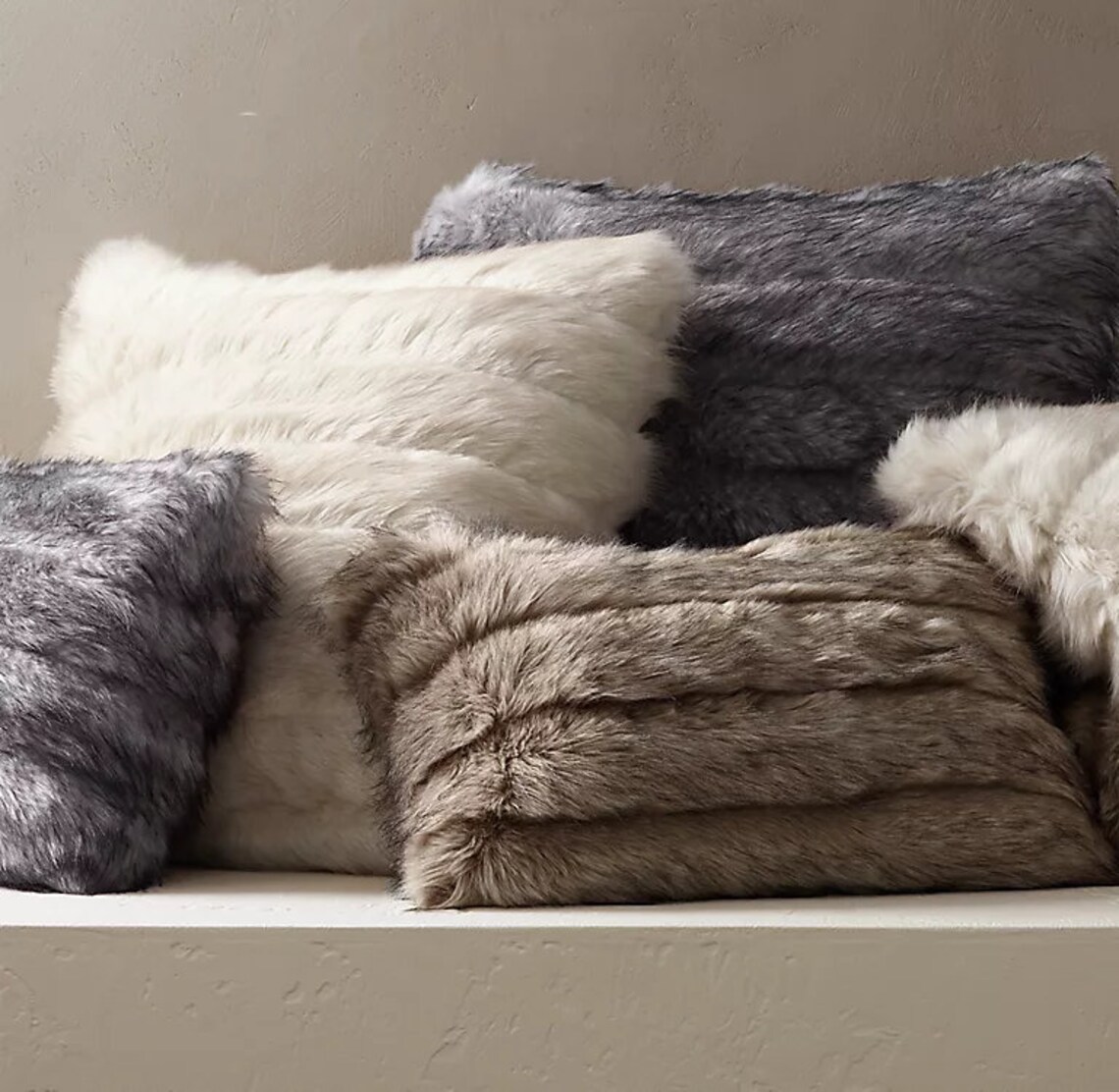 Luxe Restoration Hardware Faux Wolf Fur Queen Sized Blanket & Etsy