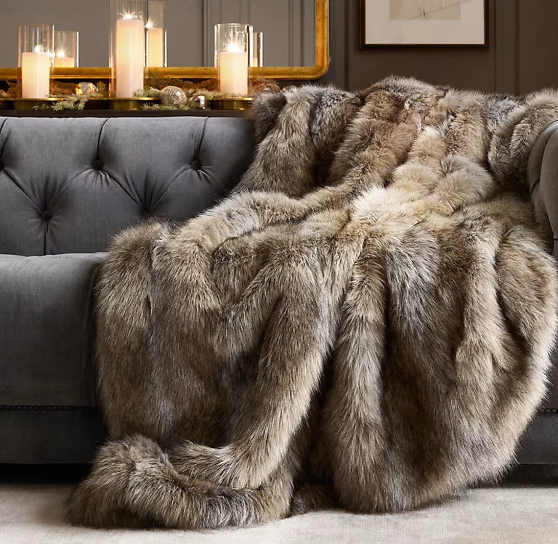 luxe-restoration-hardware-faux-wolf-fur-queen-sized-blanket-etsy