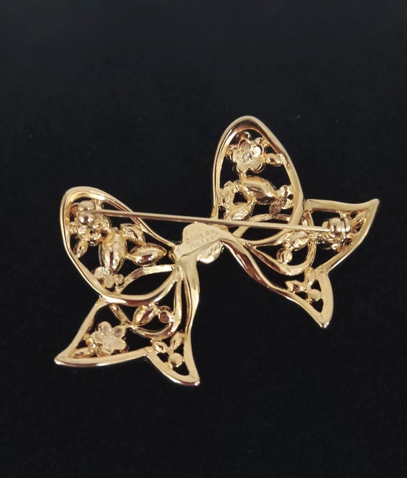 Nolan Miller Crystal Bow brooch - image 5