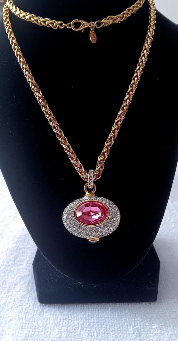 Nolan Miller " Glamour Collection " Pink Goddess Pendant