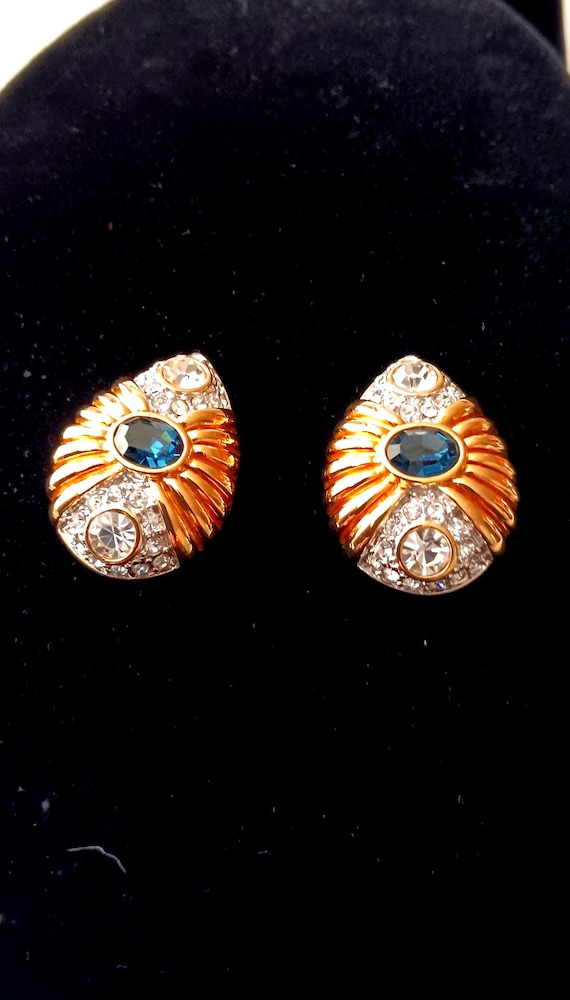 Nolan Miller Glamour Collection Crystal Earrings