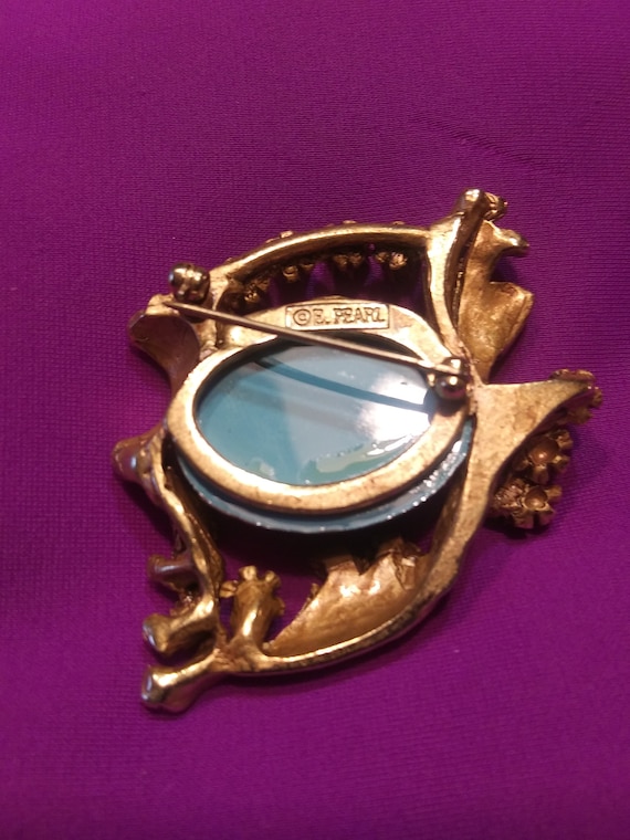 Erwin Pearl Crystal Brooch - image 3