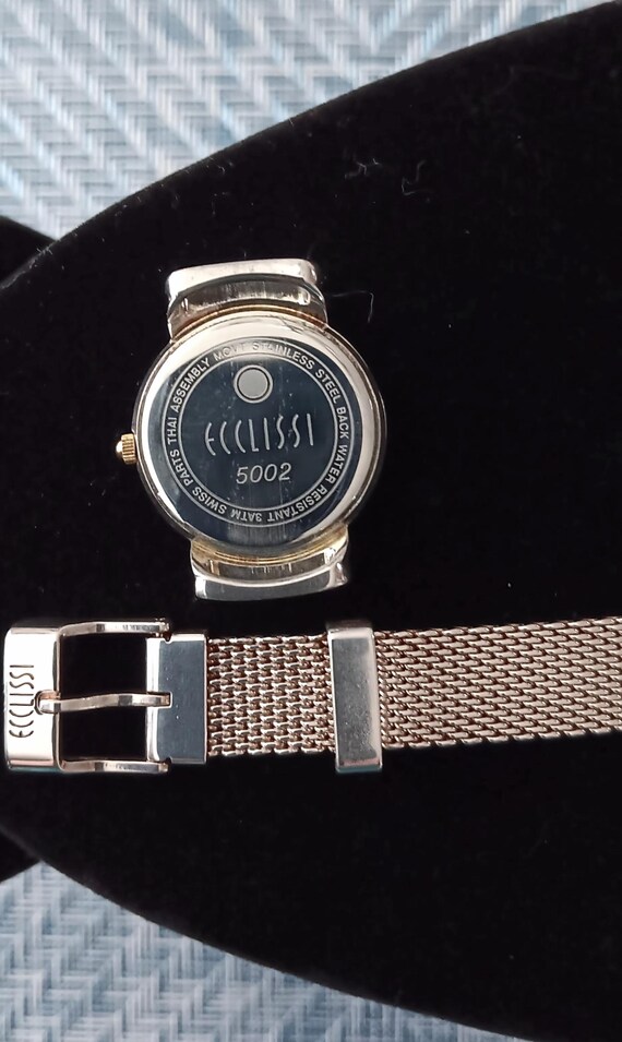 Ecclissi Sterling Silver & Gold Watch with interc… - image 3
