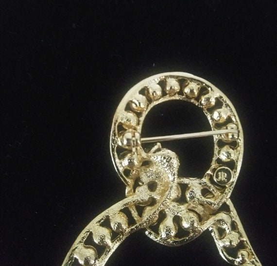 Joan Rivers Multi Colored Love Knot Brooch - image 2