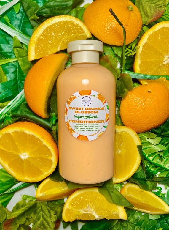 Sweet Orange Blossom Natural Vegan Shampoo + Conditioner Set for