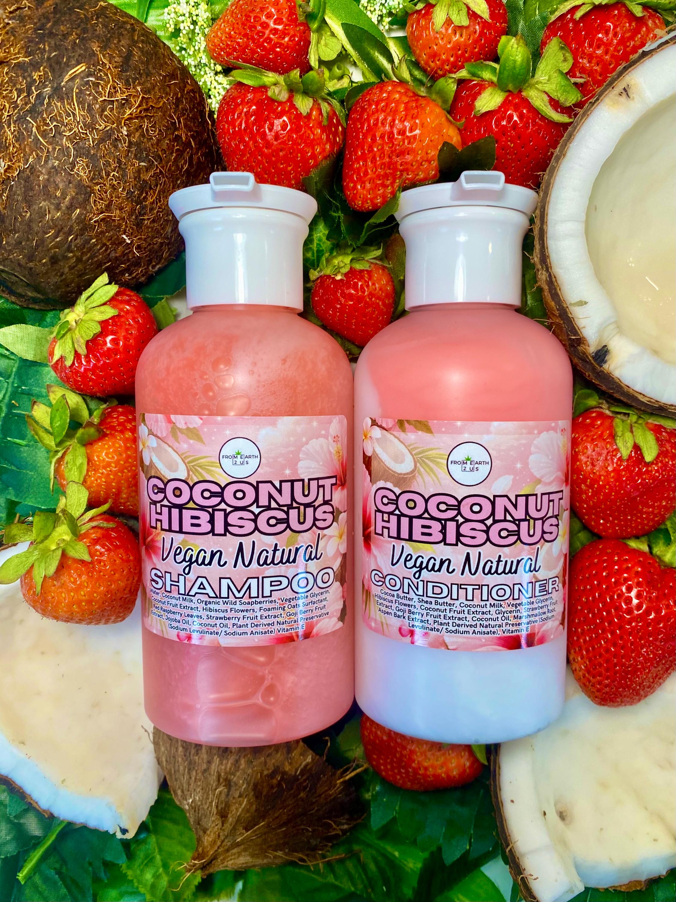 Coconut Hibiscus Natural Shampoo + Conditioner Set for Healthy