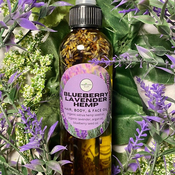 Blueberry Lavender Hemp Moisturizing Hair & Skin Oil