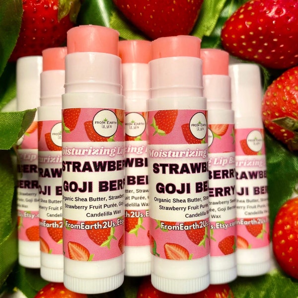 Strawberry & Goji Berry Moisturizing Lip Balm