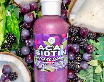 Acai & Biotin Natural Shampoo for Healthy Hair 14 ounces