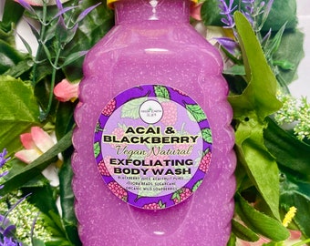 Acai & BlackBerry Body Wash Organic Body Wash 16 ounces