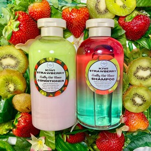 Strawberry & Kiwi Natural Shampoo + Conditioner Set for Healthy ...