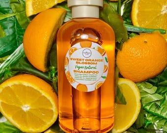 Sweet Orange Blossom Natural Vegan Shampoo + Conditioner Set for