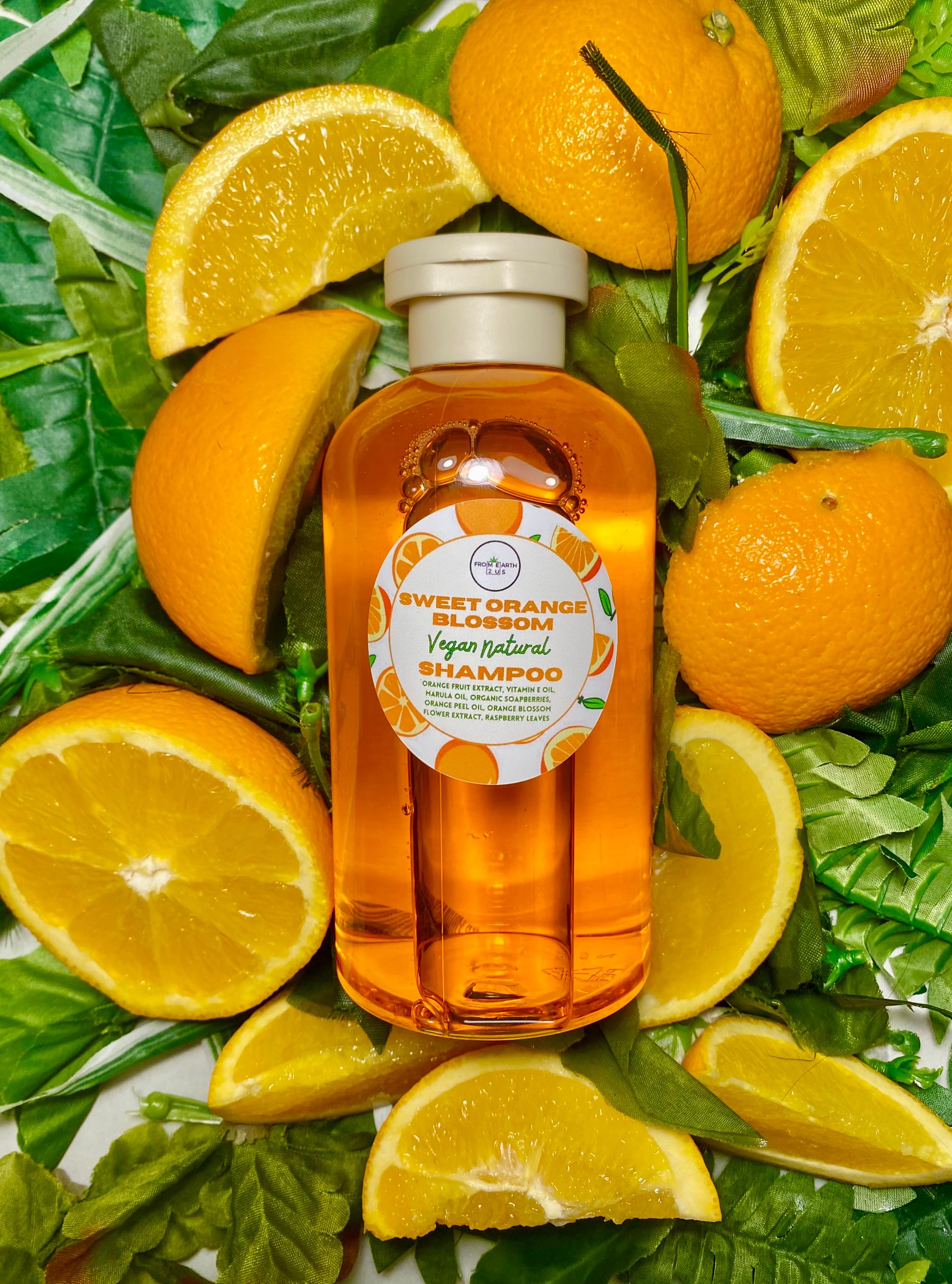 Sweet Orange Blossom Natural Vegan Shampoo + Conditioner Set for