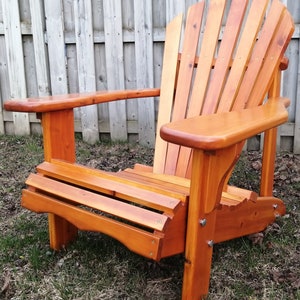Sub-assembled Cedar Adirondack Muskoka Chair With Stain Finish