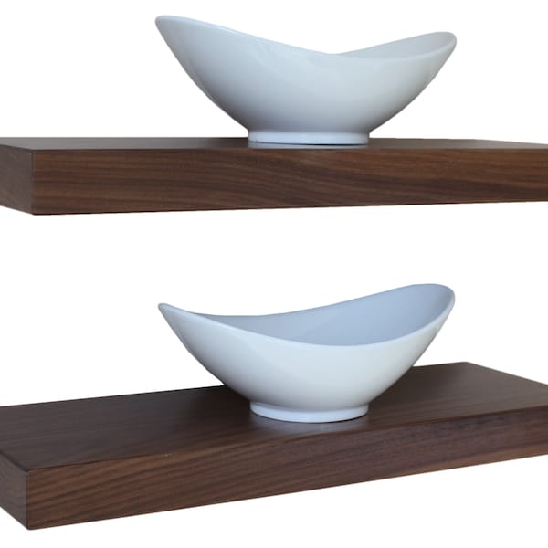 Black Walnut Floating Shelves Wall Mounting Shelf