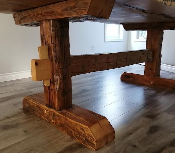 Custom Built Reclaimed Barn Beam Coffee Table Legs Dining Table Legs Etsy
