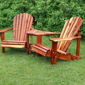 Eastern Red Aromatic Cedar Angle Corner Double Tete-a-Tete Gossip Adirondack Muskoka Patio Deck Cottage Chair kit DIY