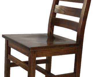 Oak Ladder Back Dining Chair Kits With Custom Stain Finish