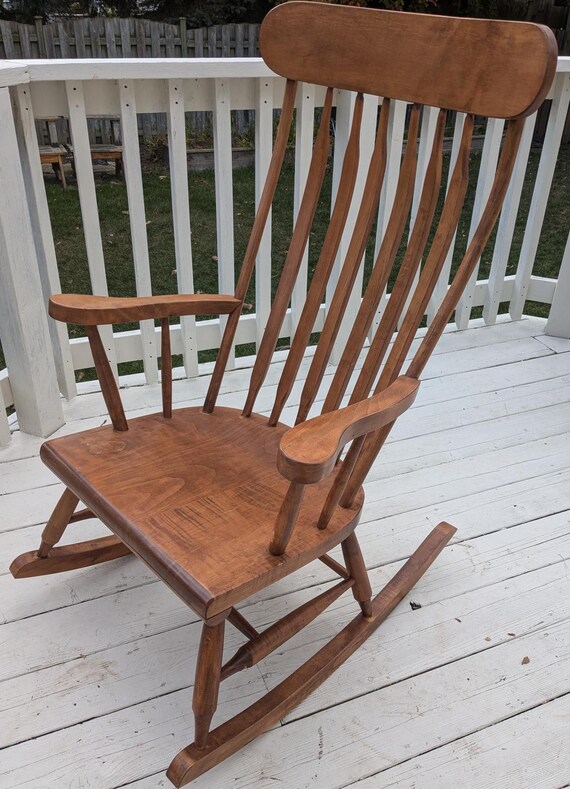Stained Rocking Chair Rocking Chair Assembly Kits Rocking Chair Conversion Kit Etsy
