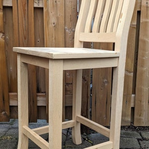 Oak Mission Bar Stool Kit With Custom Stain Finish