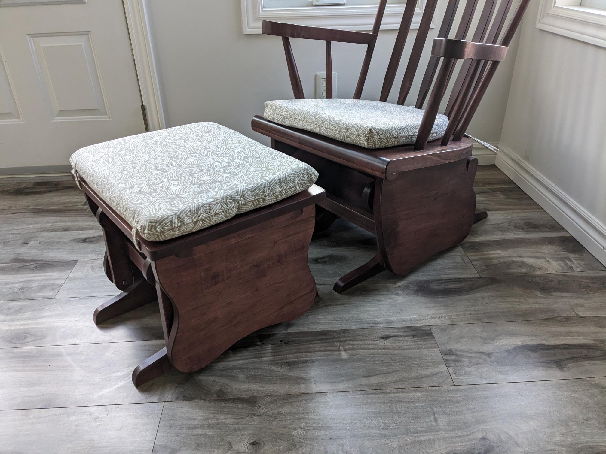 Glider rocker footstool hot sale