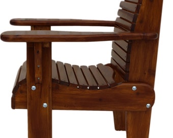 Handmade Cedar Patio Deck Cottage Lawn Front Porch Chair Kit Sub-assembled w/o Stain Finish