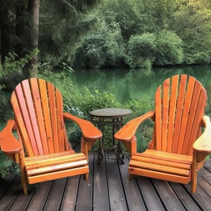 Heavy Duty Cedar Folding Adirondack Muskoka Patio Deck Cottage Chair Kit