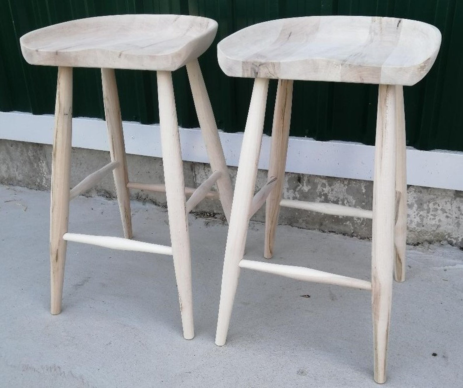 Solid Maple Wood Tractor Seat Bar Stool Kits for Kitchen Etsy