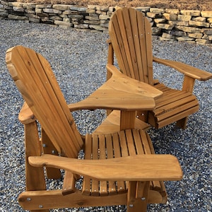 Cedar High Angle Corner Double Tete-a-Tete Gossip Adirondack Chair Kit Without Stain Finish