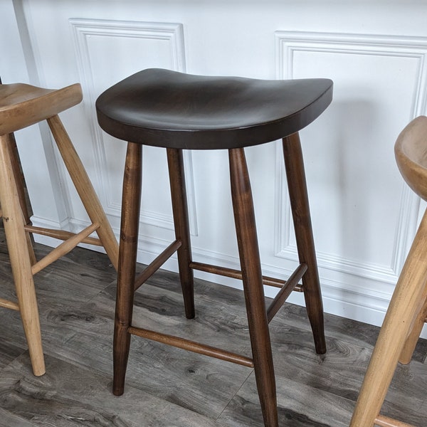 Kit de tabouret de bar de cuisine confortable avec siège confortable en érable de 24 po. à faire soi-même