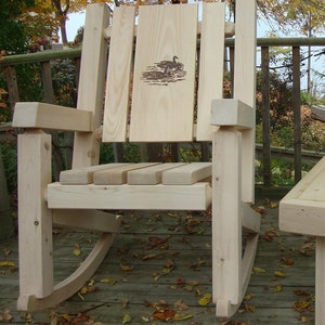 Cedar Log Rocking Chair Kit Rocker
