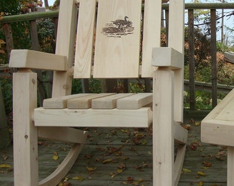 Cedar Log Rocking Chair Kit Rocker