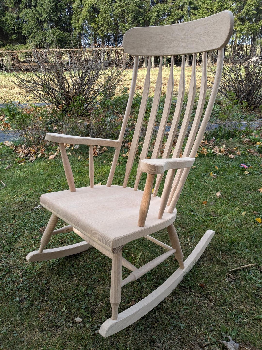 Amish Handcrafted Oak Boston Rocking Chair Kit Without Stain Finish - Etsy