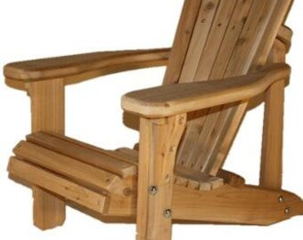 Youth Sub-assembled Cedar Adirondack Muskoka Chair With Stain Finish