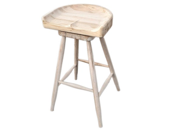 Maple Oak Swivel Tractor Seat Counter Bar Stool For Kitchen Island  Unfinished Kit