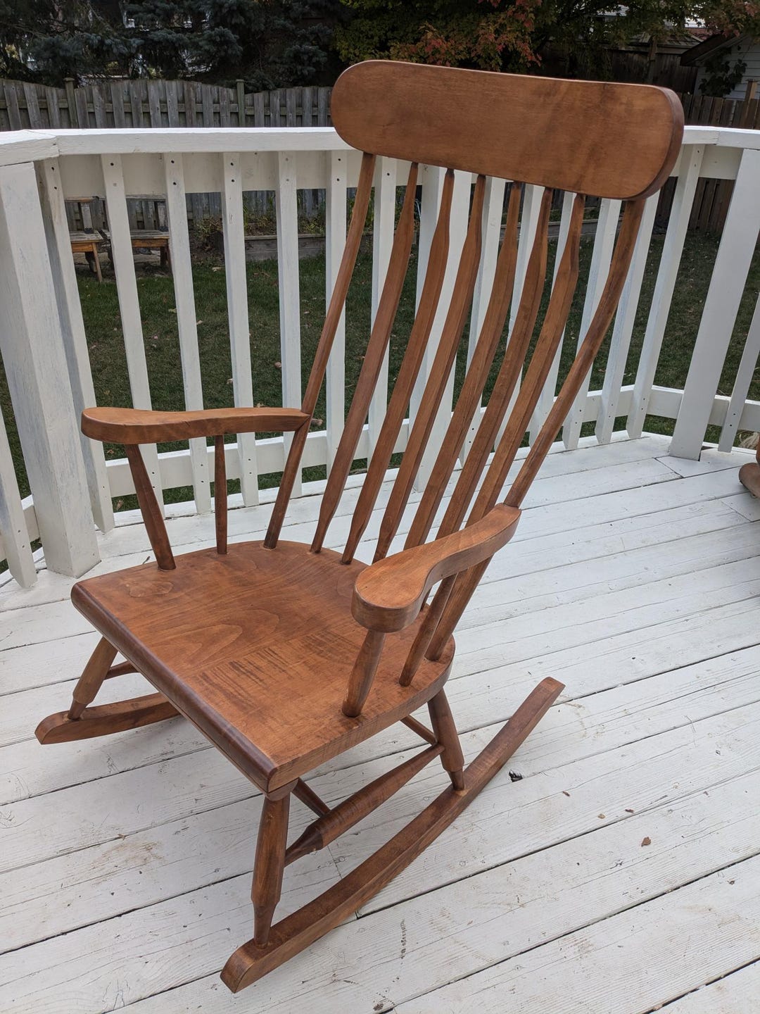 Amish Handcrafted Ambrosia Maple Boston Rocker Rocking Chair Kit With ...