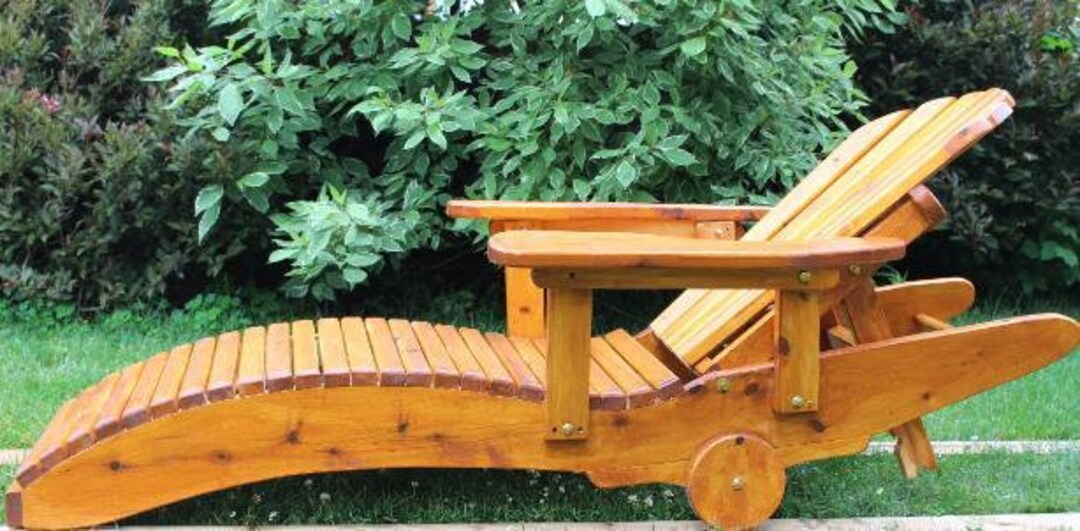 Handmade Cedar Lounge Chair Kit for Deck Cottage Swimming Pool Etsy
