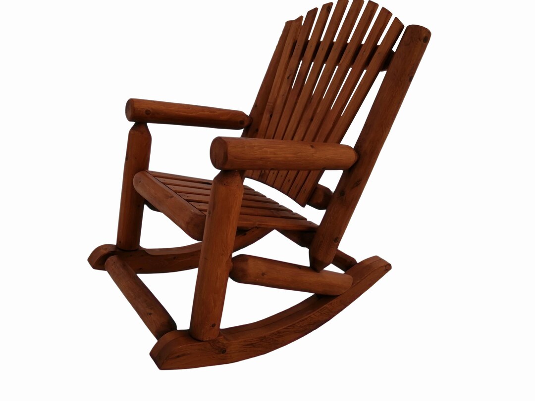 Cedar Log Adirondack Muskoka Rocking Chair Kit DIY Rocker - Etsy