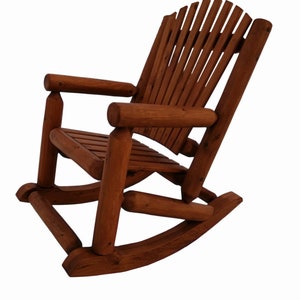 Cedar Log Adirondack Muskoka Rocking Chair Kit DIY Rocker