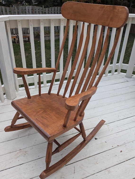 Amish mennonites Handmade Maple Boston Rocking Chair Kit Etsy