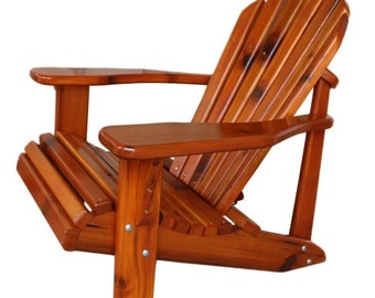 Reclaimed Northern White Cedar Adirondack Chair Sub-assembled Without Stain Finish