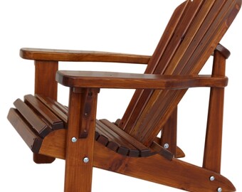 Ensemble de chaise de porche en cèdre robuste Adirondack Muskoka avec terrasse et terrasse pour chalet