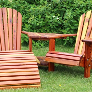 Sub-assembled Eastern Red Aromatic Cedar Angle Corner Double Tete-a-Tete Gossip Adirondack Chair