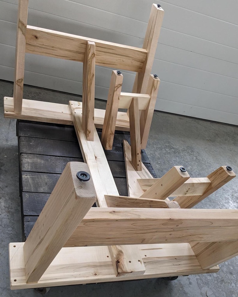 Custom Built Solid Maple Oak Walnut Dining Table Legs Base Kit - Etsy