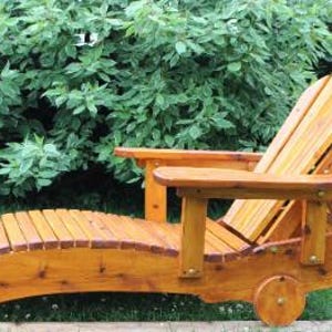 Kit de chaise longue fait main amish en cèdre pour piscine, pelouse, jardin, terrasse