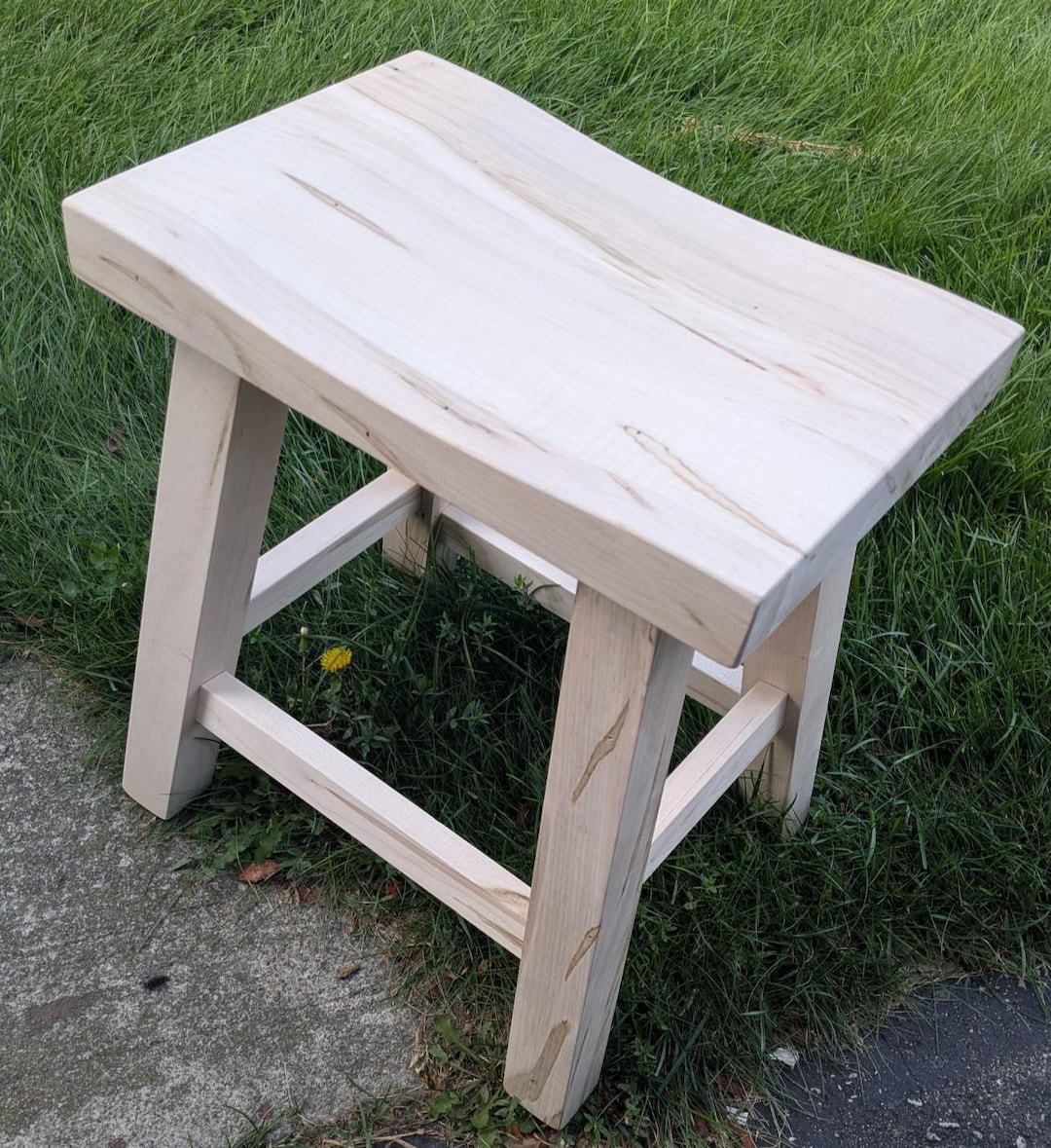 Handmade Maple Saddle Stool Kit: 18