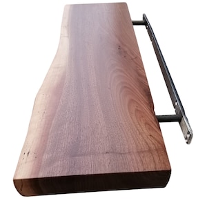 Live Edge Walnut Floating Shelf Fireplace Mantels Wall Mounting