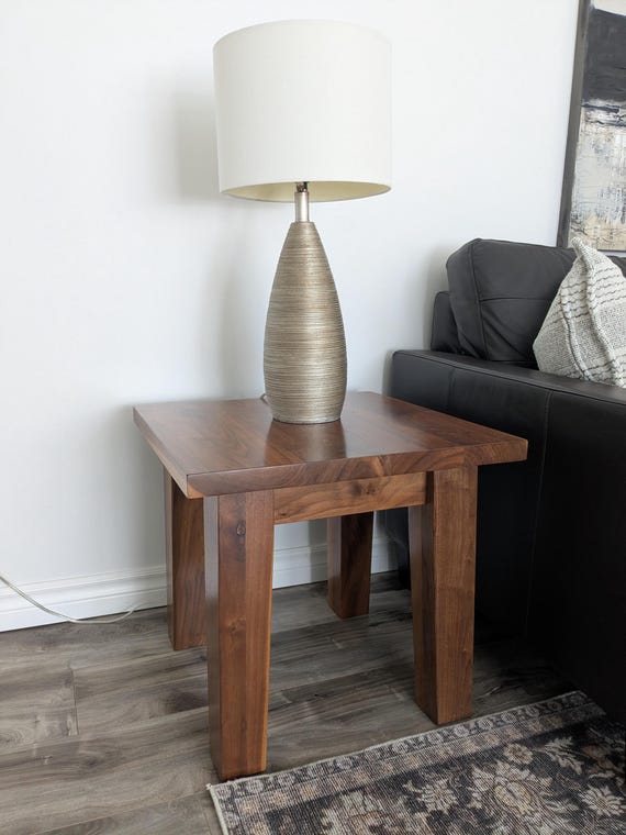 Custom Built Solid Maple Live Edge Black Walnut Coffee Side Hallway Tables