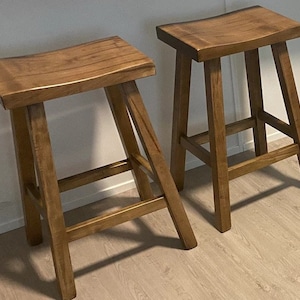 Fully assembled counter saddle bar stools